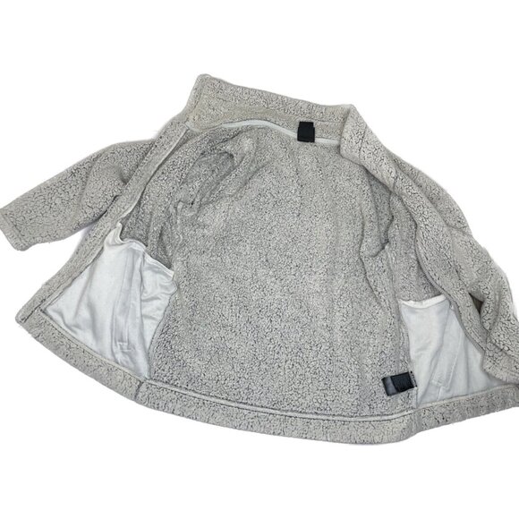 The North Face fleece sherpa full zip jacket women medium vintage grey - Picture 9 of 12